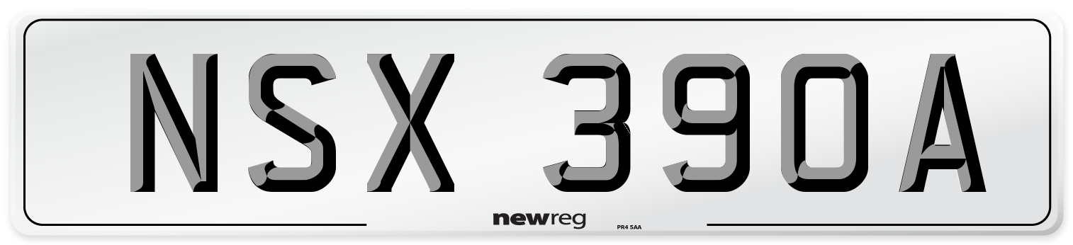 NSX 390A Number Plate from New Reg